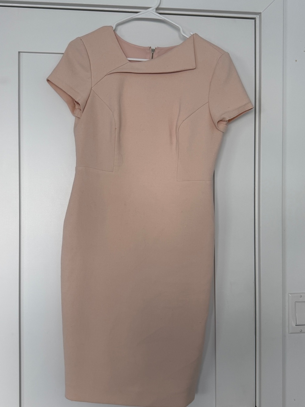 Vince Camuto Blush Pink Sheath Midi Dress Size 6P Work Career